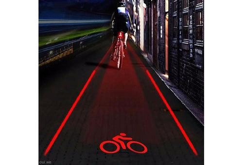 Rear Bicycle Tail Light Beam | Safety Warning Red Lamp